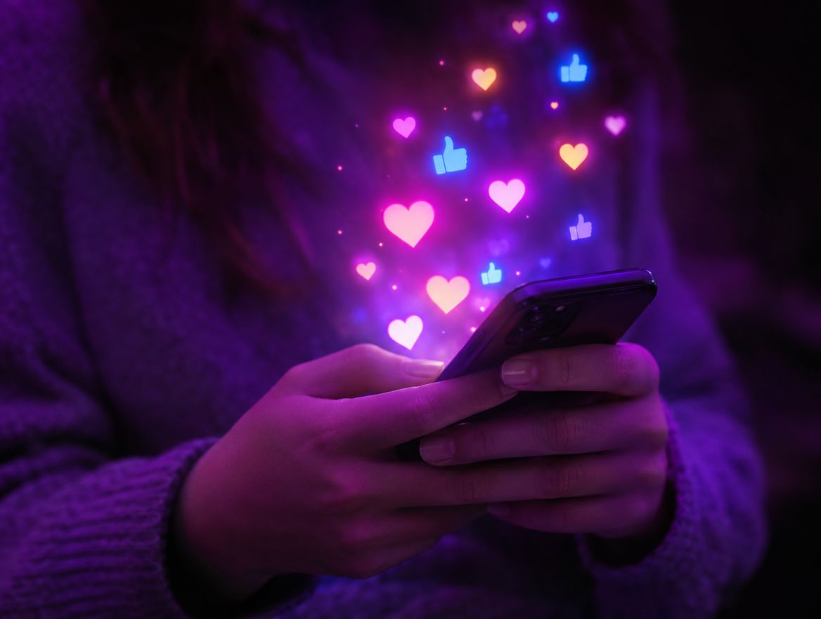 Glowing engagement icons