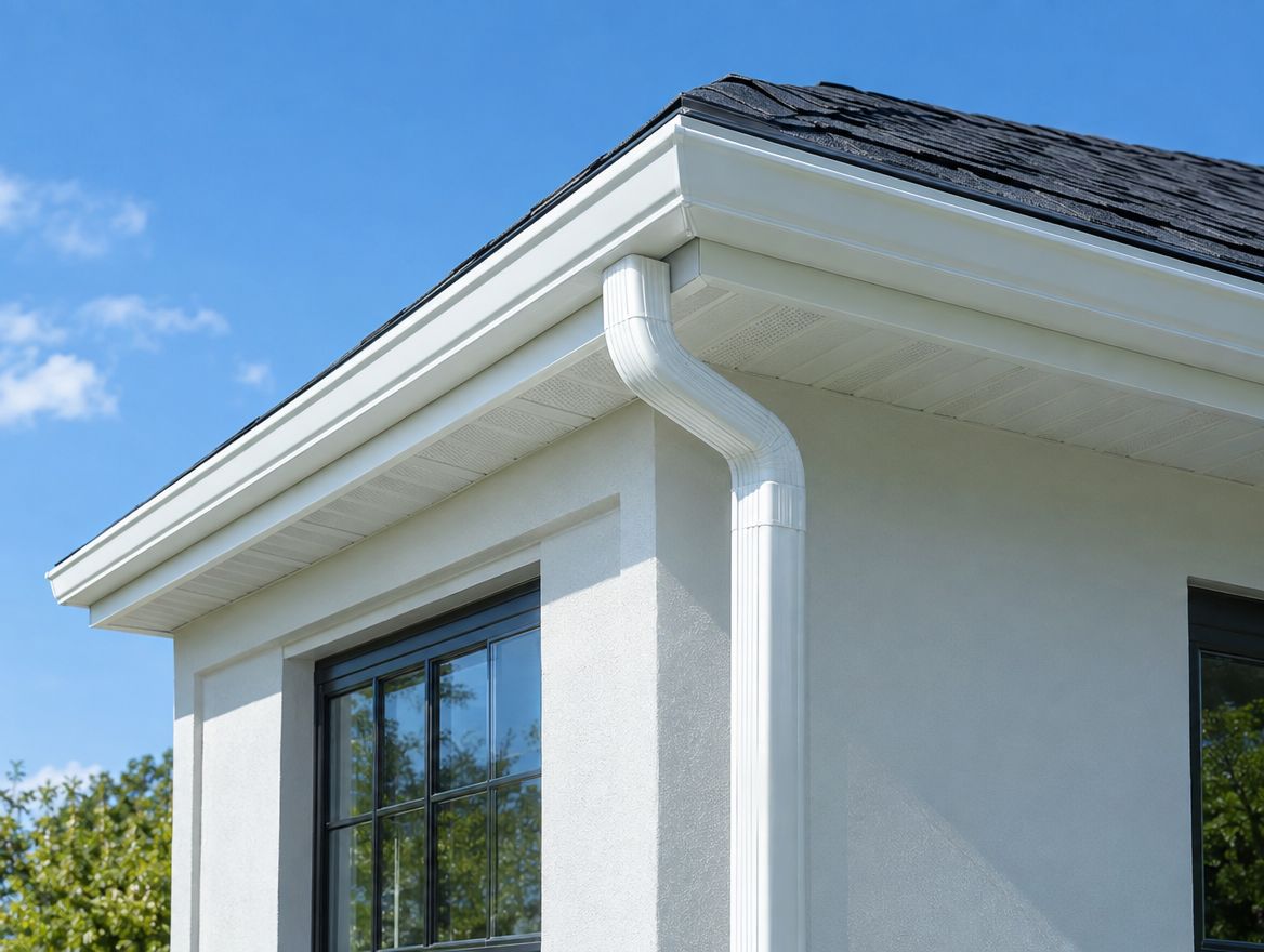 New seamless white gutters
