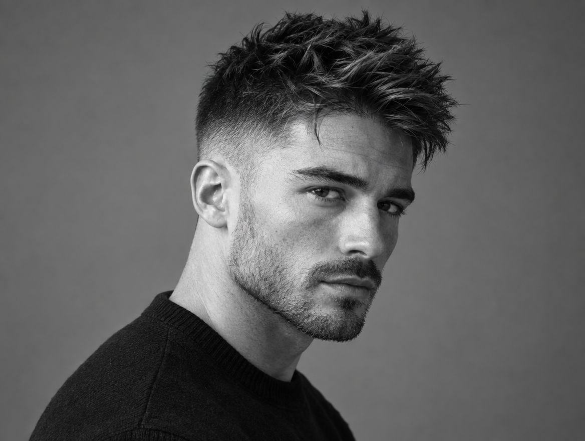 Man with a modern haircut