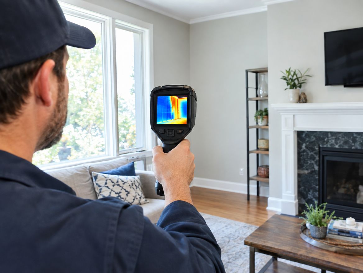 Thermal camera finding a leak